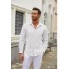 imageCOOFANDY Mens Long Sleeve Wrinkle Free Shirt Casual Button Down Shirts Stretch Dress Shirt with PocketBlack Bracket Print