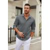 imageCOOFANDY Mens Long Sleeve Wrinkle Free Shirt Casual Button Down Shirts Stretch Dress Shirt with PocketDark Grey