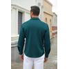 imageCOOFANDY Mens Long Sleeve Wrinkle Free Shirt Casual Button Down Shirts Stretch Dress Shirt with PocketLake Green