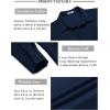 imageCOOFANDY Mens Long Sleeve Wrinkle Free Shirt Casual Button Down Shirts Stretch Dress Shirt with PocketNavy Blue