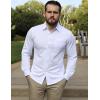 imageCOOFANDY Mens Long Sleeve Wrinkle Free Shirt Casual Button Down Shirts Stretch Dress Shirt with PocketWhite