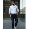 imageCOOFANDY Mens Long Sleeve Wrinkle Free Shirt Casual Button Down Shirts Stretch Dress Shirt with PocketWhite
