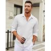 imageCOOFANDY Mens Long Sleeve Wrinkle Free Shirt Casual Button Down Shirts Stretch Dress Shirt with PocketWhite