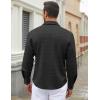 imageCOOFANDY Mens Long Sleeve Wrinkle Free Shirt Casual Button Down Shirts Stretch Dress Shirt with PocketWhite Spots Black