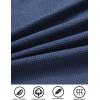 imageCOOFANDY Mens Waffle Button Down Shirts Casual Long Sleeve Shacket Jacket with PocketsDenim Blue