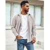 imageCOOFANDY Mens Waffle Button Down Shirts Casual Long Sleeve Shacket Jacket with PocketsLight Gray