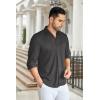 imageCOOFANDY Mens Wrinkle Free Shirt Casual Button Down Long Sleeve Dress ShirtsBlack