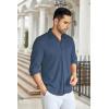 imageCOOFANDY Mens Wrinkle Free Shirt Casual Button Down Long Sleeve Dress ShirtsBlue