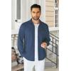 imageCOOFANDY Mens Wrinkle Free Shirt Casual Button Down Long Sleeve Dress ShirtsBlue