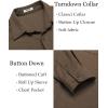imageCOOFANDY Mens Wrinkle Free Shirt Casual Button Down Long Sleeve Dress ShirtsBrown