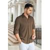 imageCOOFANDY Mens Wrinkle Free Shirt Casual Button Down Long Sleeve Dress ShirtsBrown