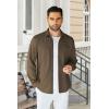 imageCOOFANDY Mens Wrinkle Free Shirt Casual Button Down Long Sleeve Dress ShirtsBrown