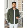 imageCOOFANDY Mens Wrinkle Free Shirt Casual Button Down Long Sleeve Dress ShirtsDark Green