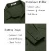 imageCOOFANDY Mens Wrinkle Free Shirt Casual Button Down Long Sleeve Dress ShirtsDark Green