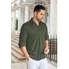imageCOOFANDY Mens Wrinkle Free Shirt Casual Button Down Long Sleeve Dress ShirtsDark Green