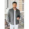 imageCOOFANDY Mens Wrinkle Free Shirt Casual Button Down Long Sleeve Dress ShirtsDark Grey