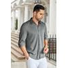 imageCOOFANDY Mens Wrinkle Free Shirt Casual Button Down Long Sleeve Dress ShirtsDark Grey