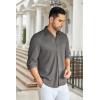 imageCOOFANDY Mens Wrinkle Free Shirt Casual Button Down Long Sleeve Dress ShirtsGrey