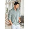 imageCOOFANDY Mens Wrinkle Free Shirt Casual Button Down Long Sleeve Dress ShirtsLight Blue