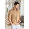 imageCOOFANDY Mens Wrinkle Free Shirt Casual Button Down Long Sleeve Dress ShirtsLight Brown