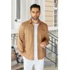 imageCOOFANDY Mens Wrinkle Free Shirt Casual Button Down Long Sleeve Dress ShirtsLight Brown