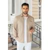 imageCOOFANDY Mens Wrinkle Free Shirt Casual Button Down Long Sleeve Dress ShirtsLight Coffee