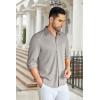 imageCOOFANDY Mens Wrinkle Free Shirt Casual Button Down Long Sleeve Dress ShirtsLight Grey