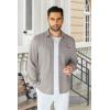 imageCOOFANDY Mens Wrinkle Free Shirt Casual Button Down Long Sleeve Dress ShirtsLight Grey