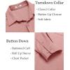 imageCOOFANDY Mens Wrinkle Free Shirt Casual Button Down Long Sleeve Dress ShirtsLight Pink