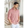 imageCOOFANDY Mens Wrinkle Free Shirt Casual Button Down Long Sleeve Dress ShirtsLight Pink