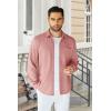 imageCOOFANDY Mens Wrinkle Free Shirt Casual Button Down Long Sleeve Dress ShirtsLight Pink