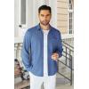 imageCOOFANDY Mens Wrinkle Free Shirt Casual Button Down Long Sleeve Dress ShirtsSky Blue