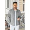 imageCOOFANDY Mens Wrinkle Free Shirt Casual Button Down Long Sleeve Dress ShirtsTexture Grey