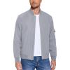 imageCOOFANDY Mens Lightweight Bomber Jacket Casual Fashion Windbreaker Flight Zip Up Jackets Outdoor CoatLight Gray
