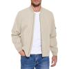 imageCOOFANDY Mens Lightweight Bomber Jacket Casual Fashion Windbreaker Flight Zip Up Jackets Outdoor CoatMoon Gray