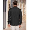 imageCOOFANDY Mens Casual Button Down Shirts Long Sleeve Wrinkle Free Untucked Dress ShirtsBlack