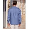 imageCOOFANDY Mens Casual Button Down Shirts Long Sleeve Wrinkle Free Untucked Dress ShirtsBlue