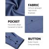 imageCOOFANDY Mens Casual Button Down Shirts Long Sleeve Wrinkle Free Untucked Dress ShirtsBlue