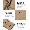 imageCOOFANDY Mens Casual Button Down Shirts Long Sleeve Wrinkle Free Untucked Dress ShirtsCamel