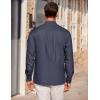 imageCOOFANDY Mens Casual Button Down Shirts Long Sleeve Wrinkle Free Untucked Dress ShirtsDark Blue