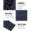 imageCOOFANDY Mens Casual Button Down Shirts Long Sleeve Wrinkle Free Untucked Dress ShirtsDark Blue