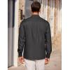 imageCOOFANDY Mens Casual Button Down Shirts Long Sleeve Wrinkle Free Untucked Dress ShirtsDenim Black