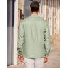imageCOOFANDY Mens Casual Button Down Shirts Long Sleeve Wrinkle Free Untucked Dress ShirtsLight Green