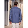 imageCOOFANDY Mens Casual Button Down Shirts Long Sleeve Wrinkle Free Untucked Dress ShirtsNavy Blue
