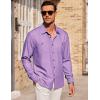 imageCOOFANDY Mens Casual Button Down Shirts Long Sleeve Wrinkle Free Untucked Dress ShirtsPurple