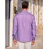 imageCOOFANDY Mens Casual Button Down Shirts Long Sleeve Wrinkle Free Untucked Dress ShirtsPurple