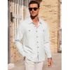 imageCOOFANDY Mens Casual Button Down Shirts Long Sleeve Wrinkle Free Untucked Dress ShirtsWhite
