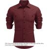 imageCOOFANDY Mens Casual Button Down Shirts Long Sleeve Wrinkle Free Untucked Dress ShirtsWine Red