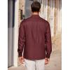 imageCOOFANDY Mens Casual Button Down Shirts Long Sleeve Wrinkle Free Untucked Dress ShirtsWine Red