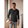 imageCOOFANDY Mens Henley Shirts Long Sleeve Fashion Casual Tee Basic Lightweight TShirtAblack